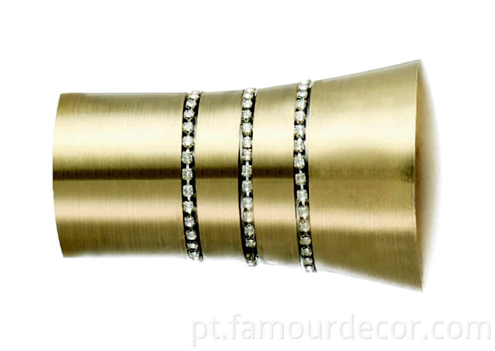Gold trumpet headband diamond curtain rod production